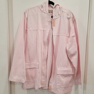 Blassport Baby Pink Jacket with Hood Size XL 100% Cotton Great Condition